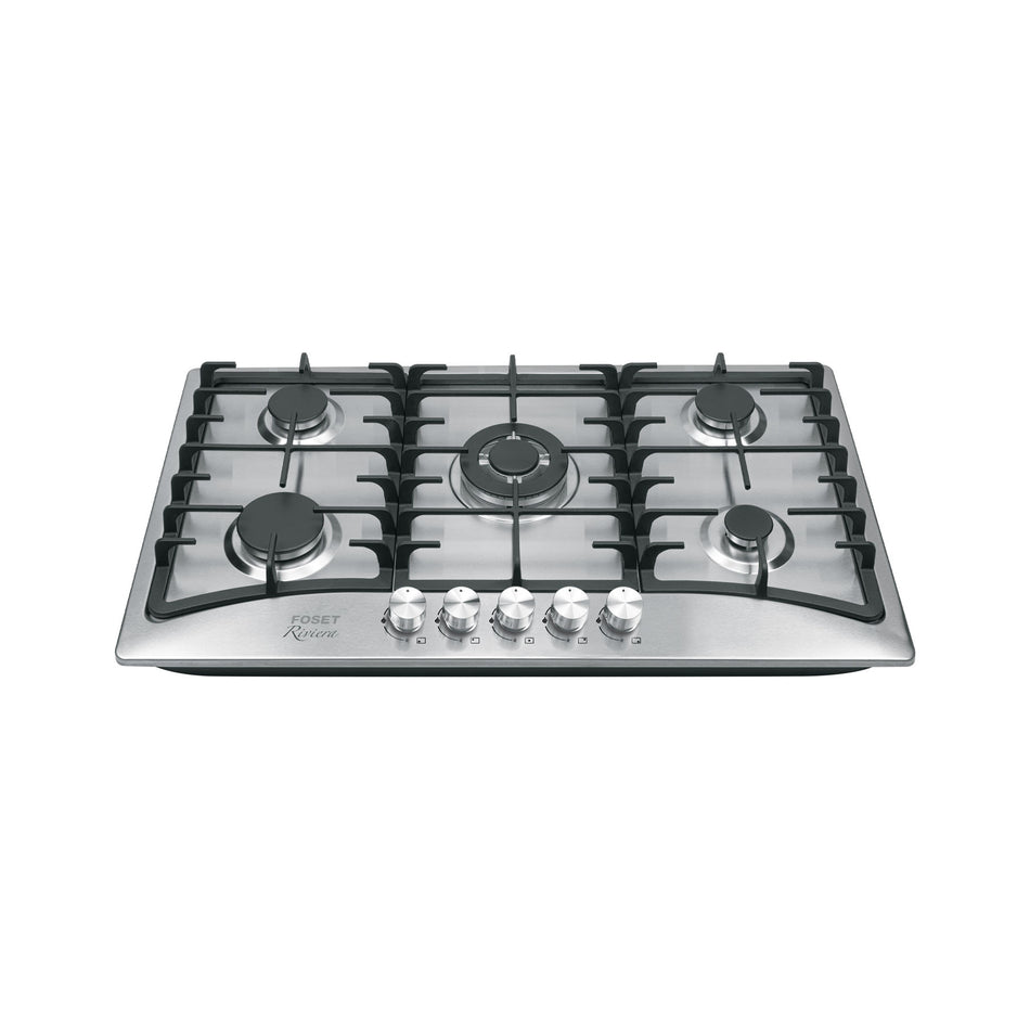 Parrilla gas empotrable 5 quem acero inox RIVIERA 90 cm