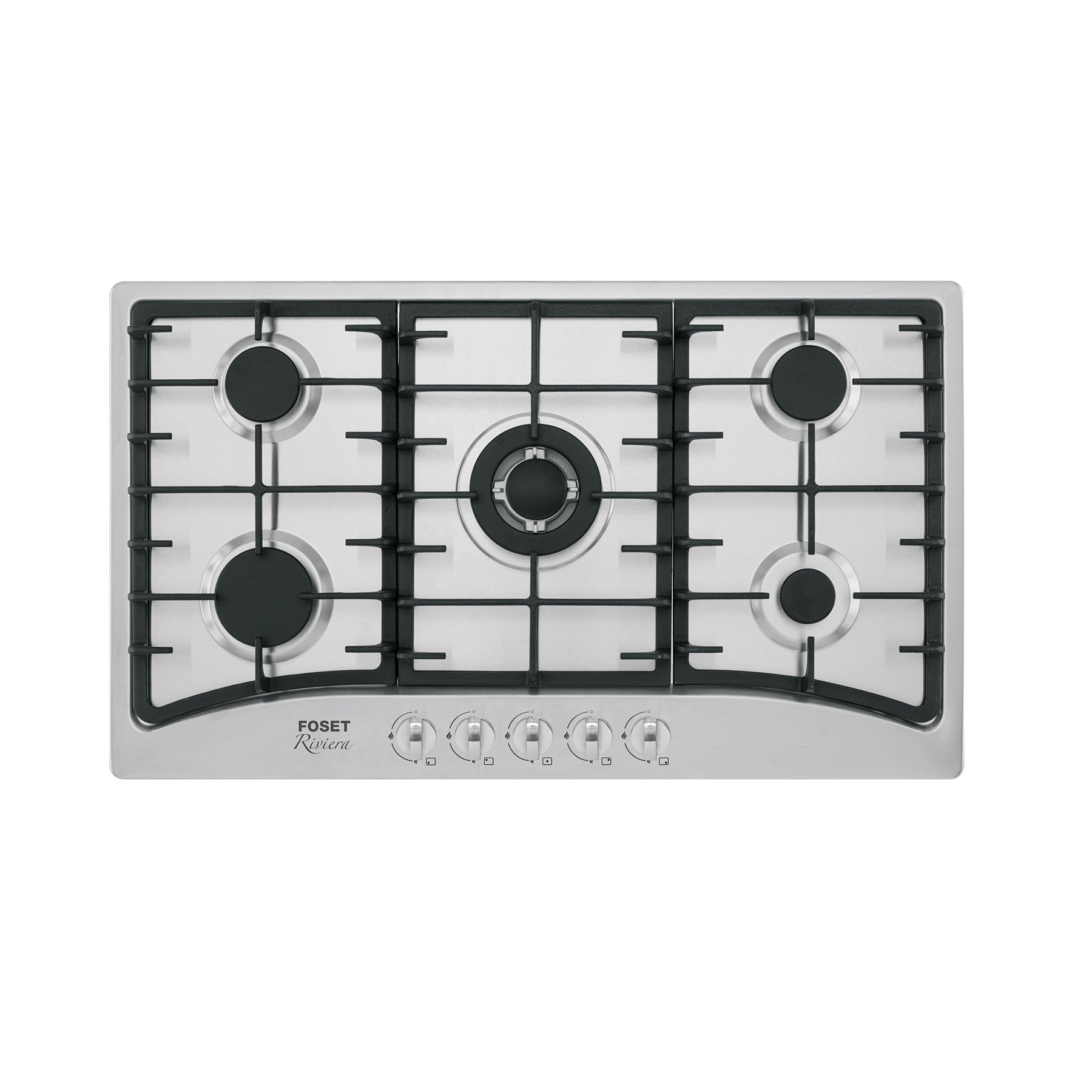 Parrilla gas empotrable 5 quem acero inox RIVIERA 90 cm