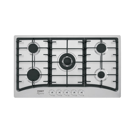 Parrilla gas empotrable 5 quem acero inox RIVIERA 90 cm