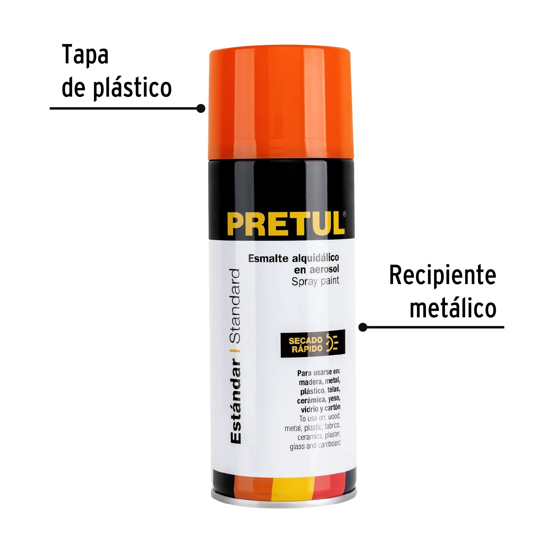 Pintura en aerosol, naranja neón, 400 ml, PRETUL