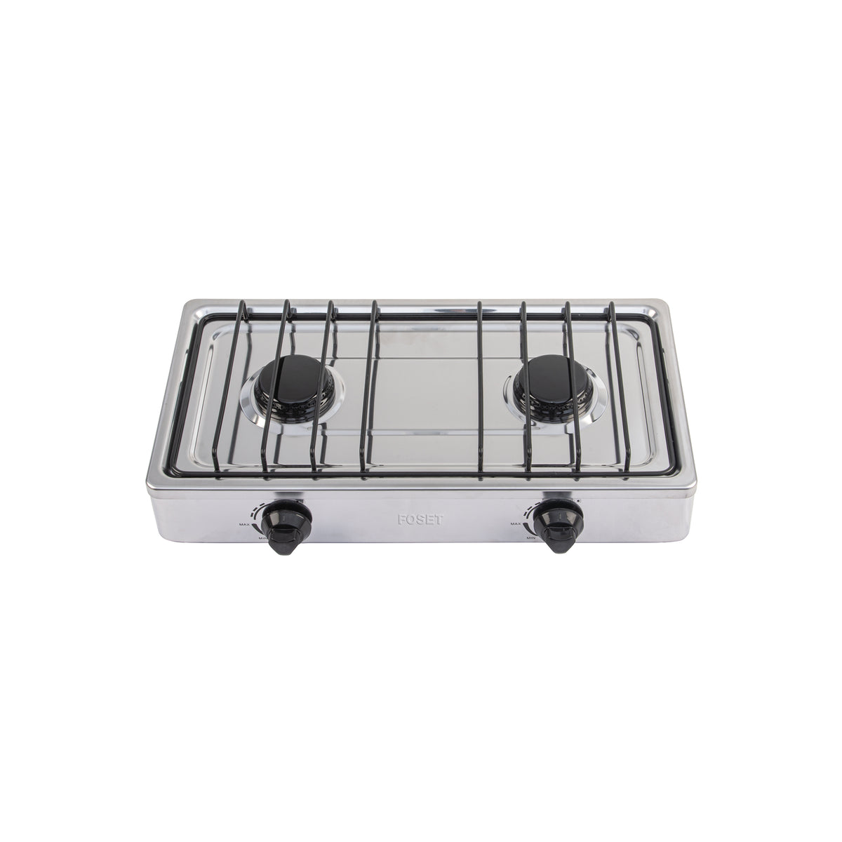 Parrilla de gas de sobreponer 2 quemadores inox FOSET