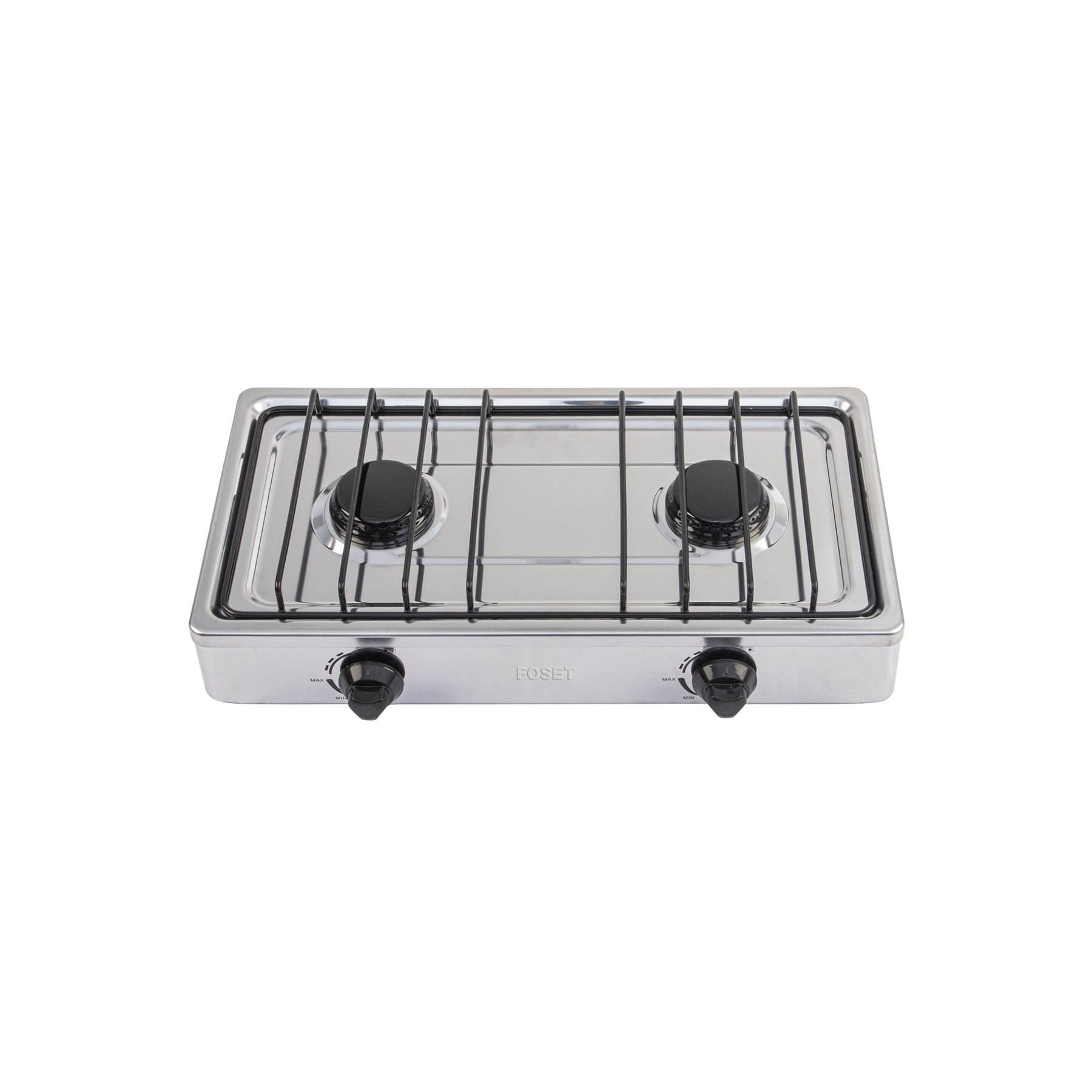 Parrilla de gas de sobreponer 2 quemadores inox FOSET