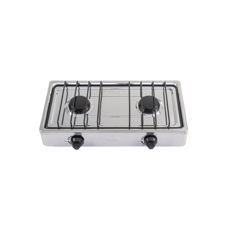 Parrilla de gas de sobreponer 2 quemadores inox FOSET