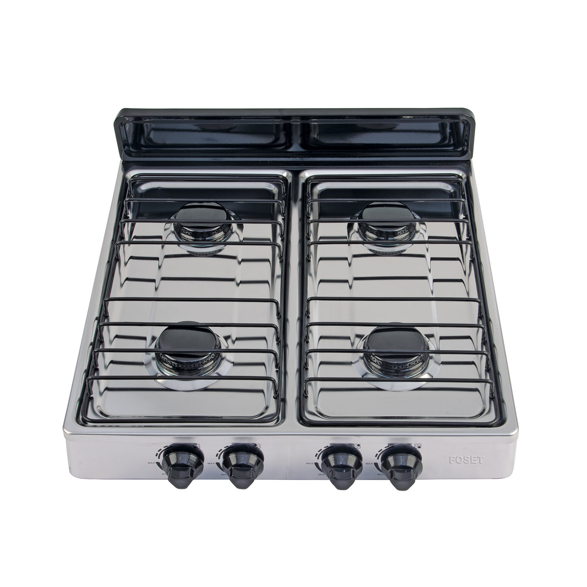 Parrilla de gas de sobreponer 4 quemadores, blanca, FOSET