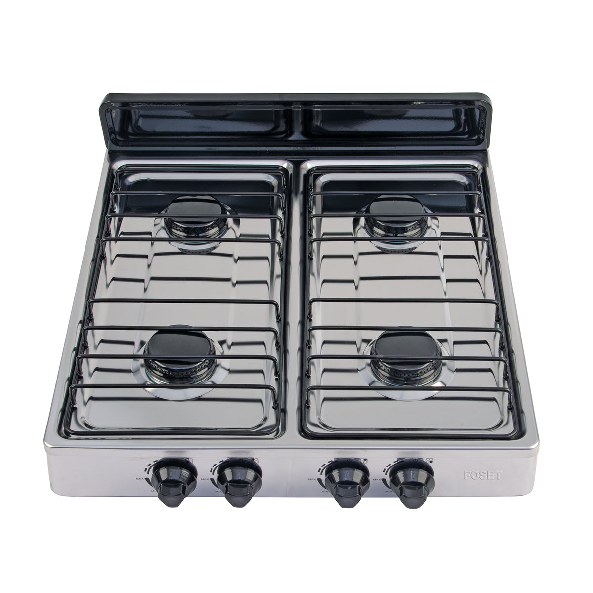 Parrilla de gas de sobreponer 4 quemadores inox FOSET
