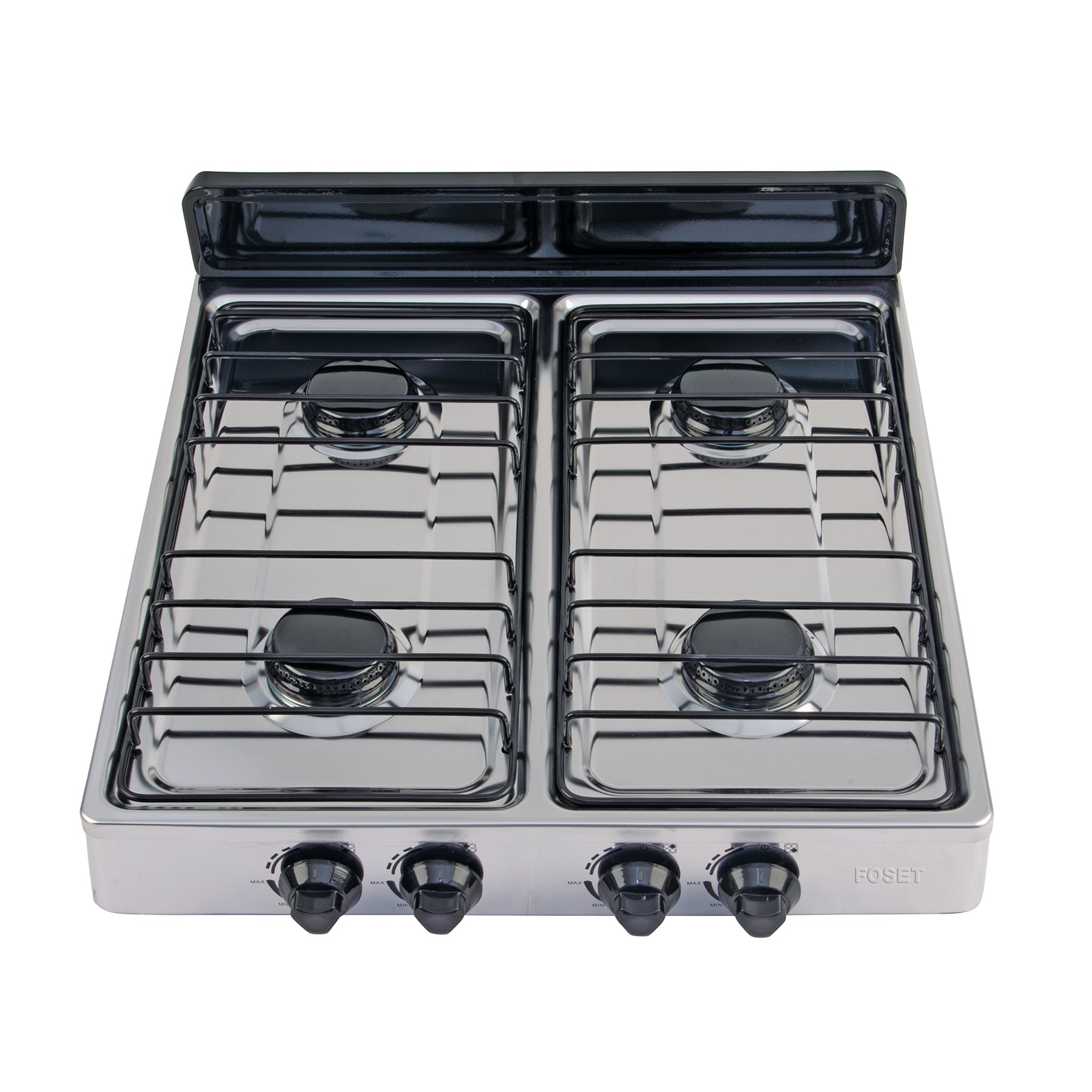 Parrilla de gas de sobreponer 4 quemadores inox FOSET