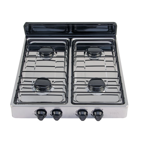 Parrilla de gas de sobreponer 4 quemadores inox FOSET