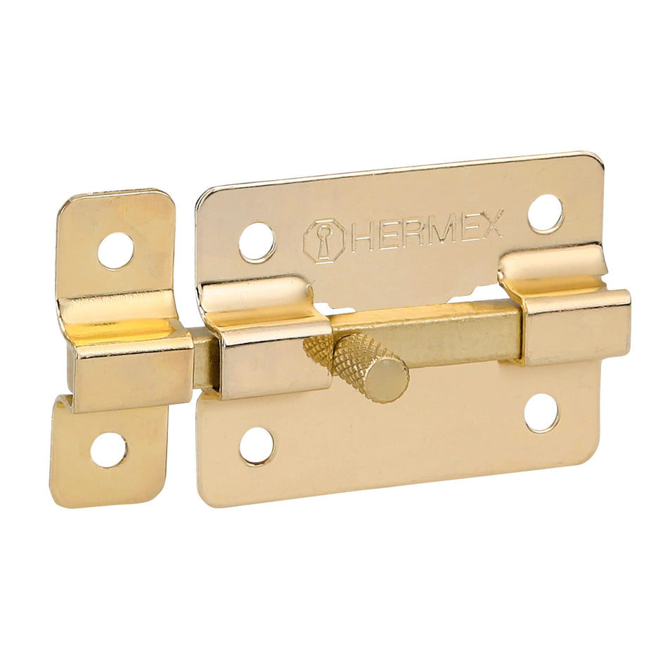 Pasador de barra plana 2' acabado latón, HERMEX 2'