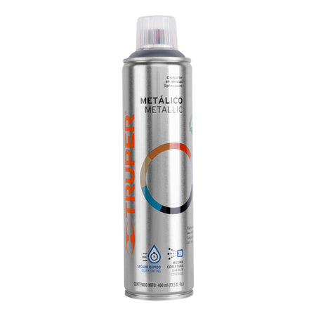 Pintura en aerosol, cromo metálico, bote tradicional, 400 ml