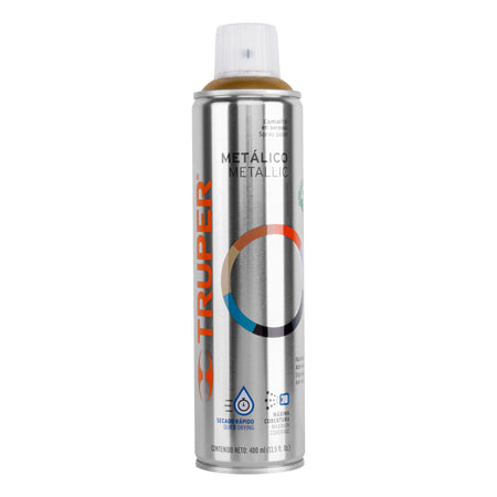 Pintura en aerosol, oro metálico, bote tradicional, 400 ml