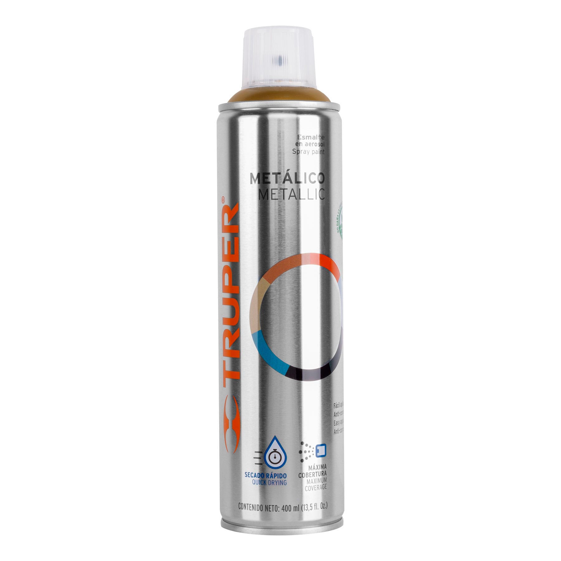Pintura en aerosol oro metalico bote esbelto 400 ml