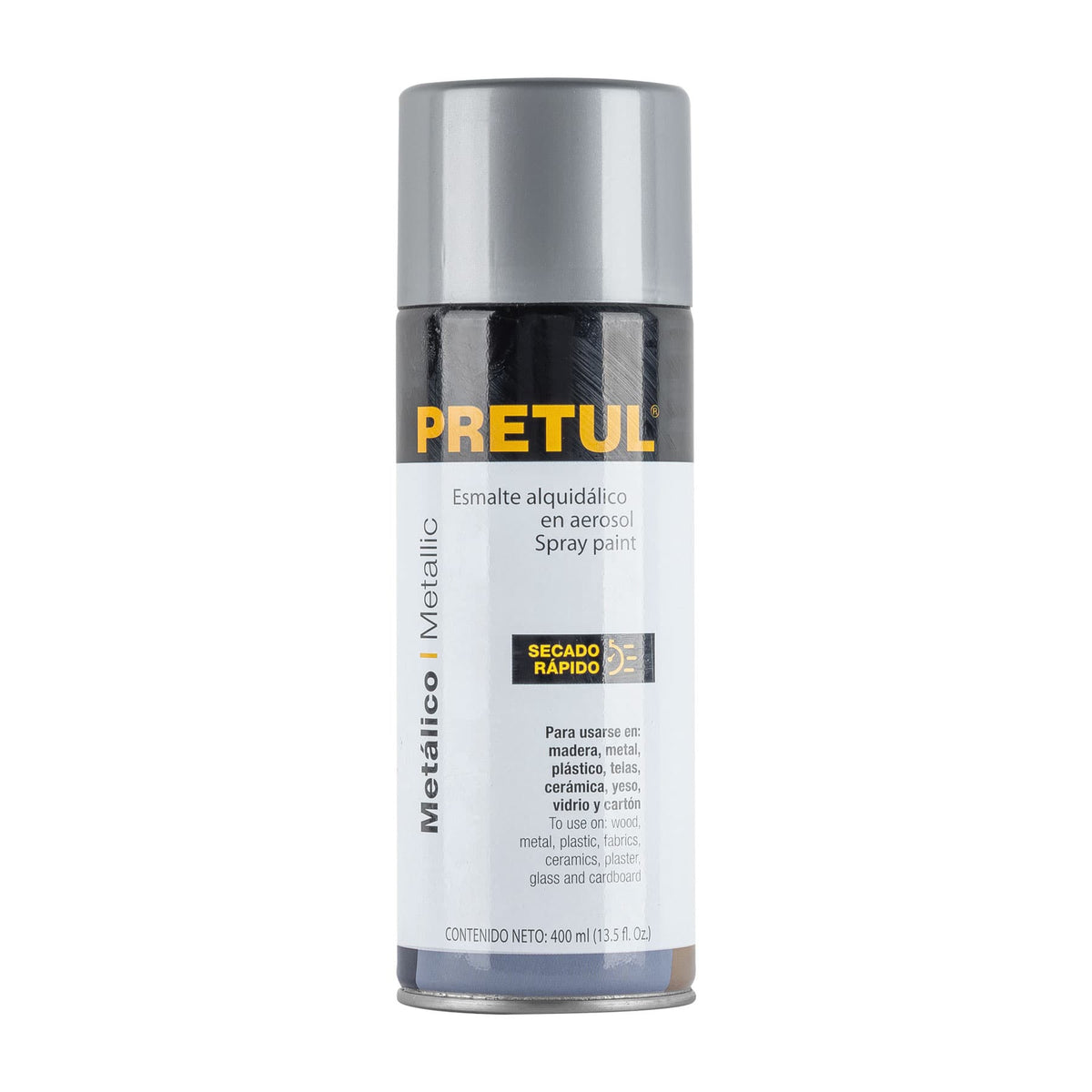 Pintura en aerosol metalica plata 400ml Pretul