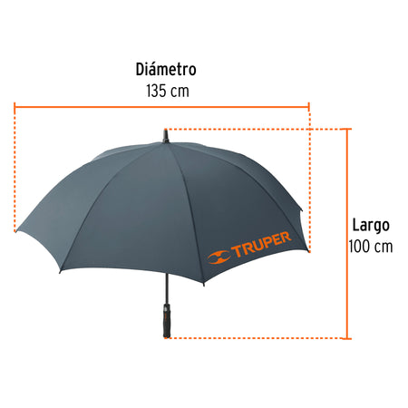 Paraguas de 135 cm Truper