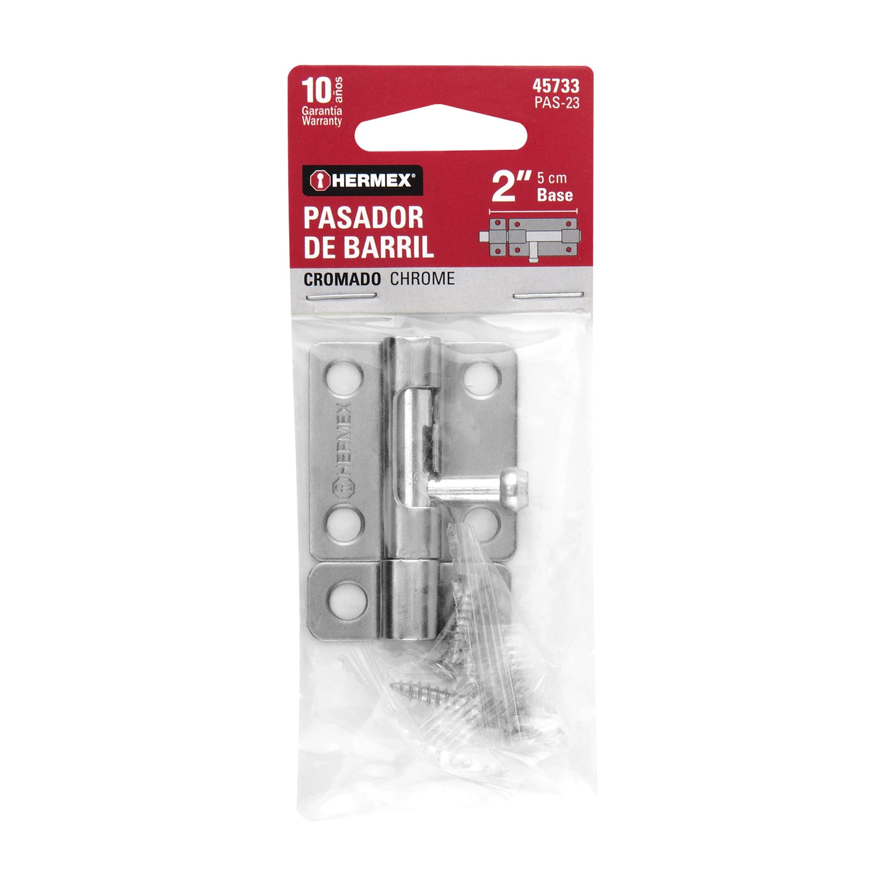 Pasador de barril de acero cromo 2', HERMEX 2'