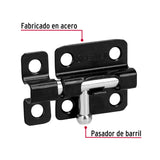 Pasador de barril 2' de acero acabado negro, HERMEX 2', negro