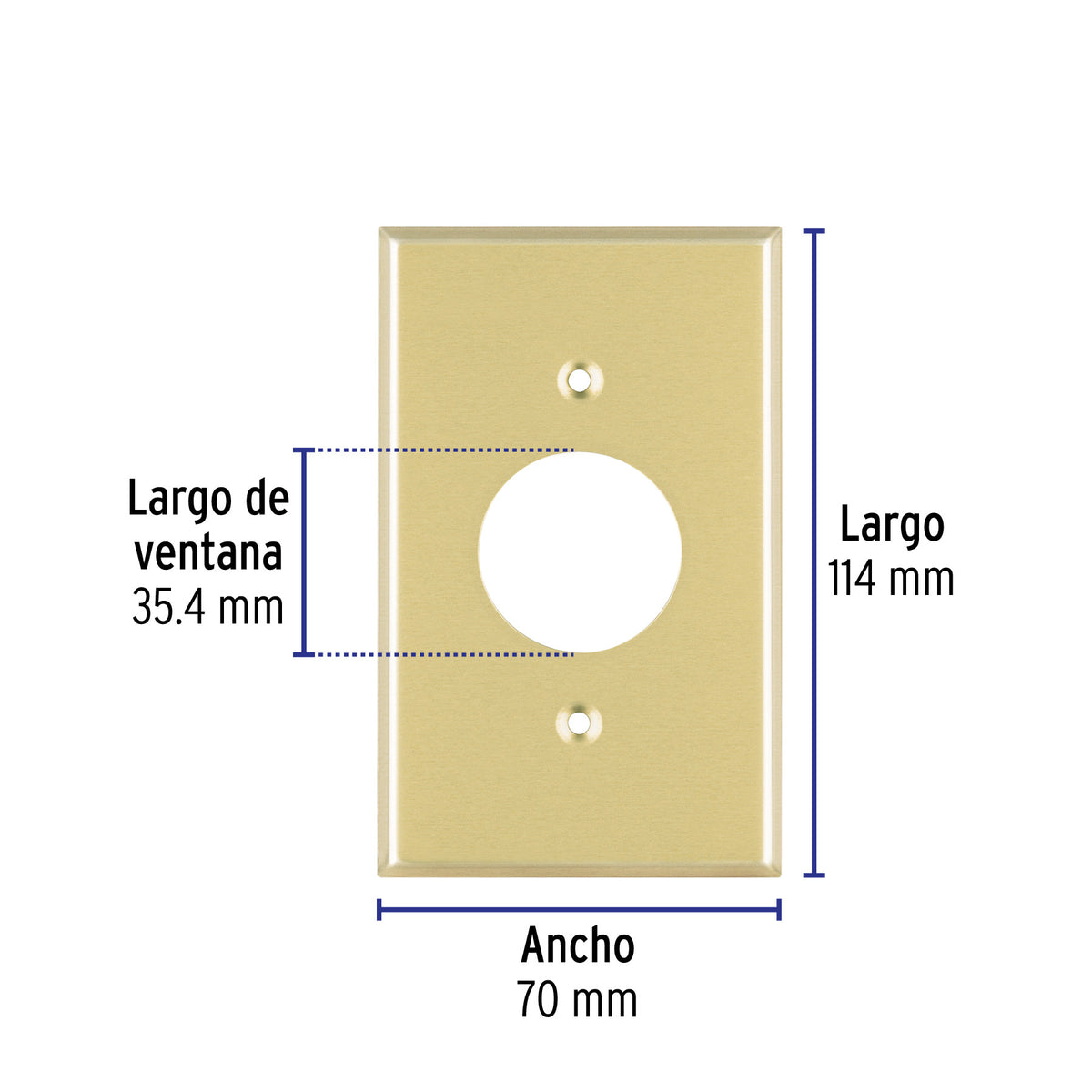 Placa para contacto redondo, de aluminio, línea Standard