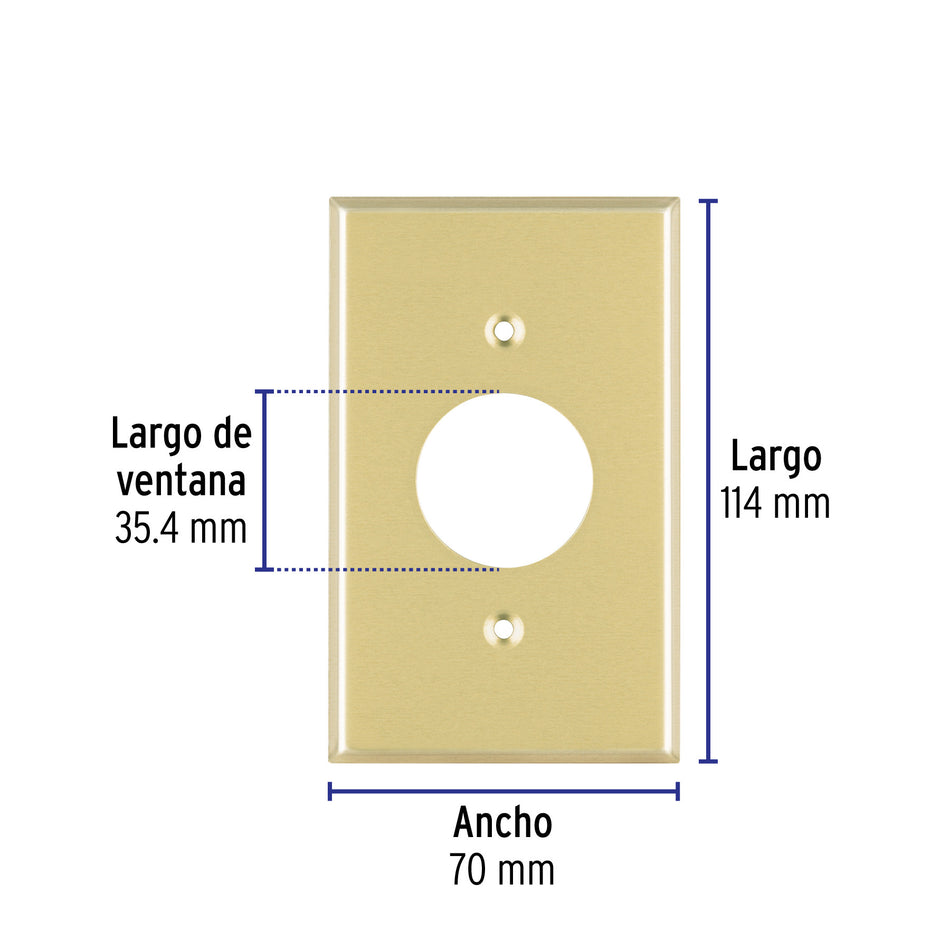 Placa para contacto redondo, de aluminio, línea Standard