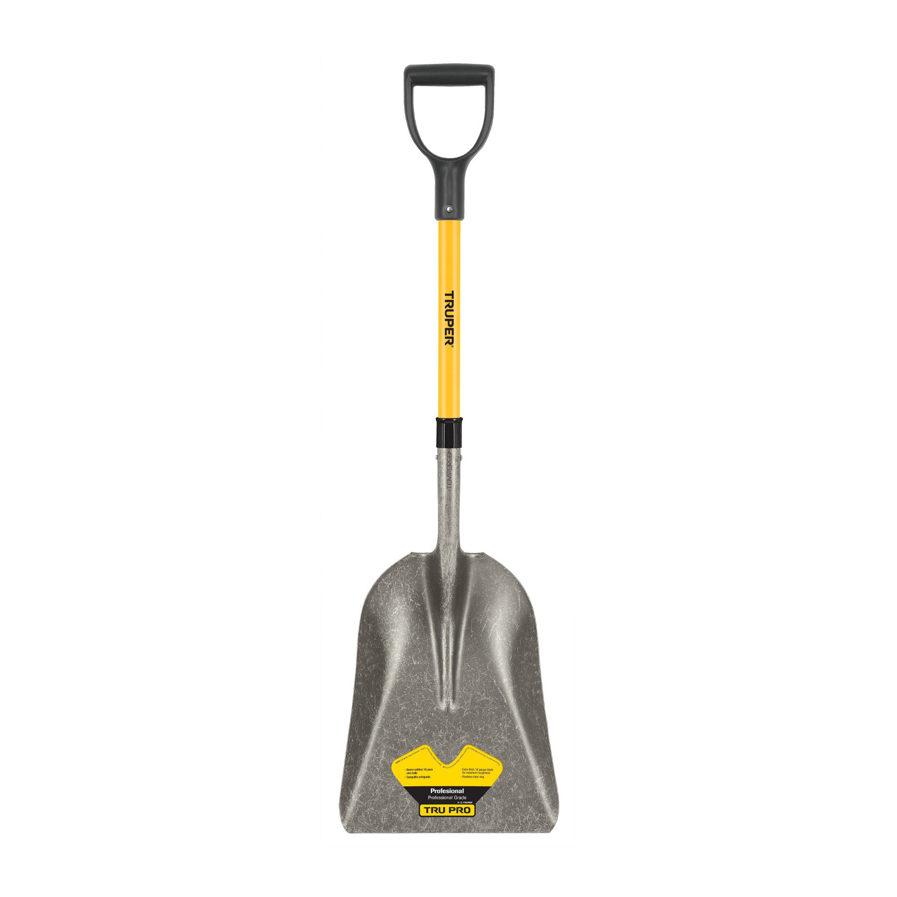Pala carbonera Tru Pro, puño 'Y', mango de fibra de vidrio