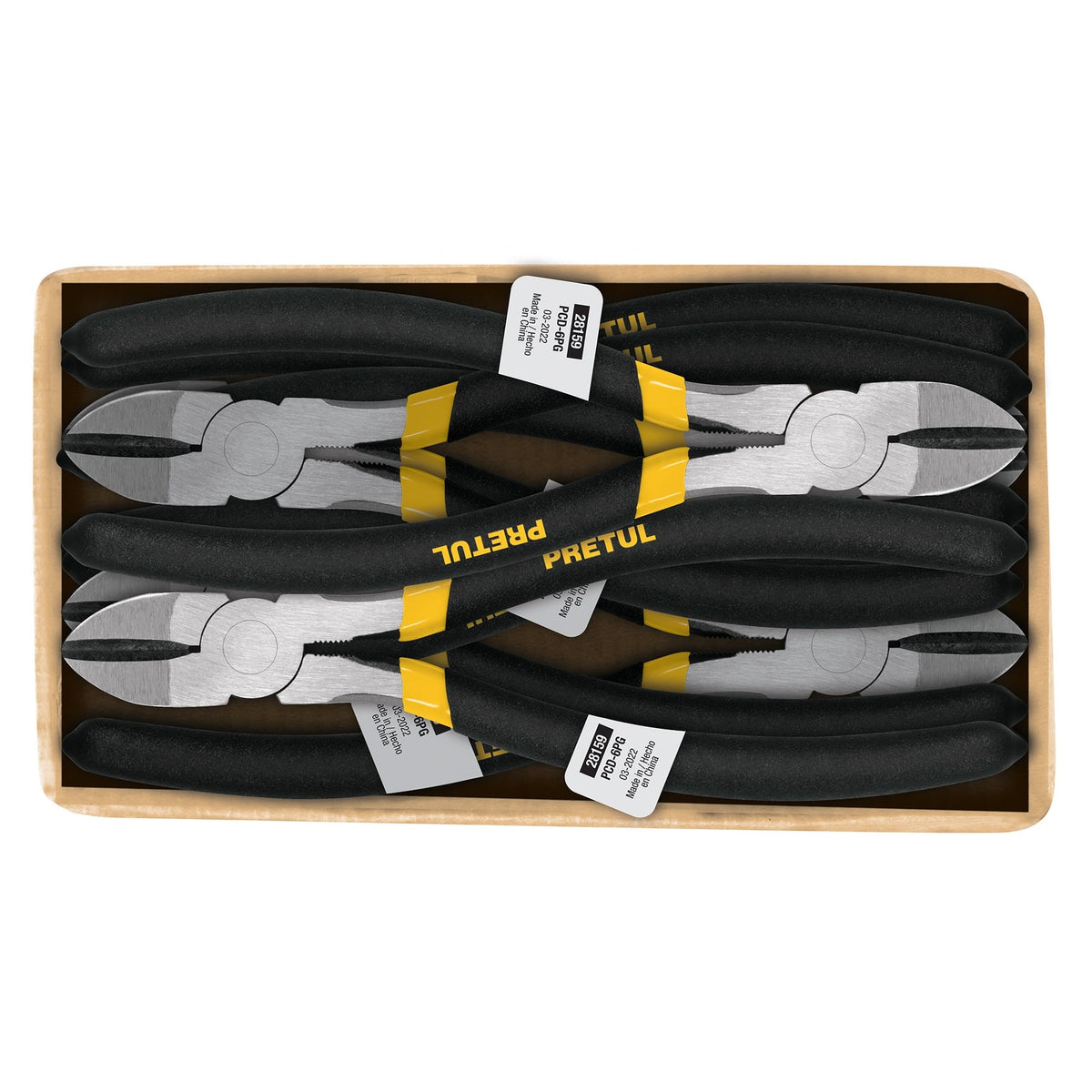 Pinza de corte diagonal 6' mango de vinil, a granel, Pretul