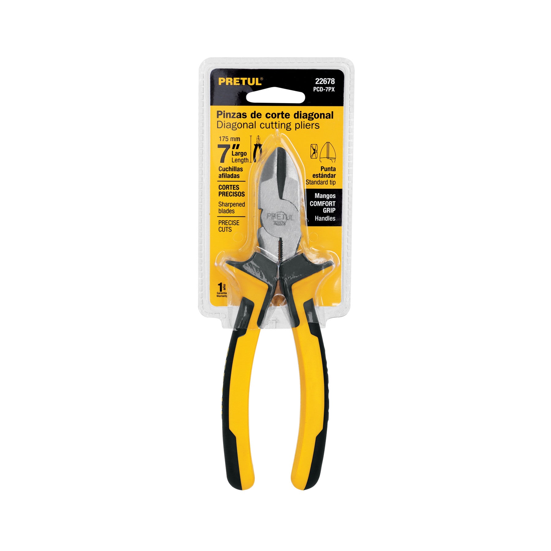 Pinza de corte diagonal 7' mango Comfort Grip, Pretul 7'