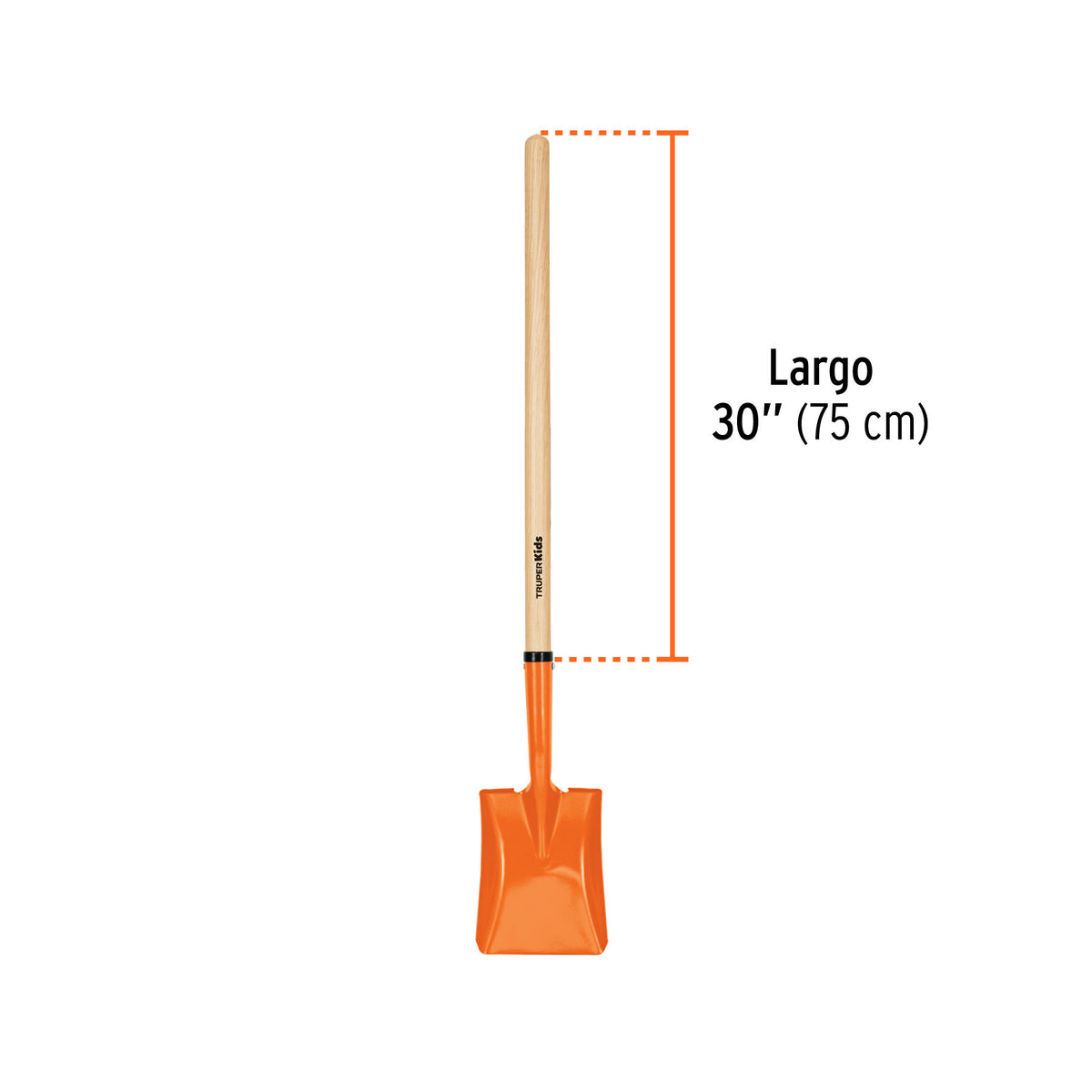 Pala cuadrada para niños con mango de 30', Truper