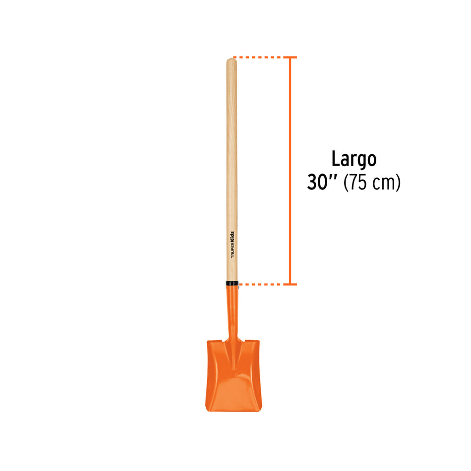 Pala cuadrada para niños con mango de 30', Truper