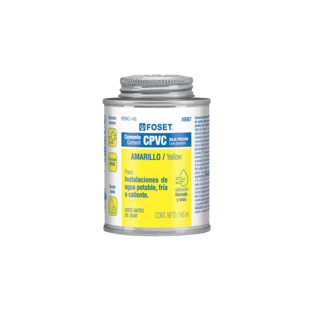 Cemento p/CPVC amarillo toda presion lata 145ml FOSET