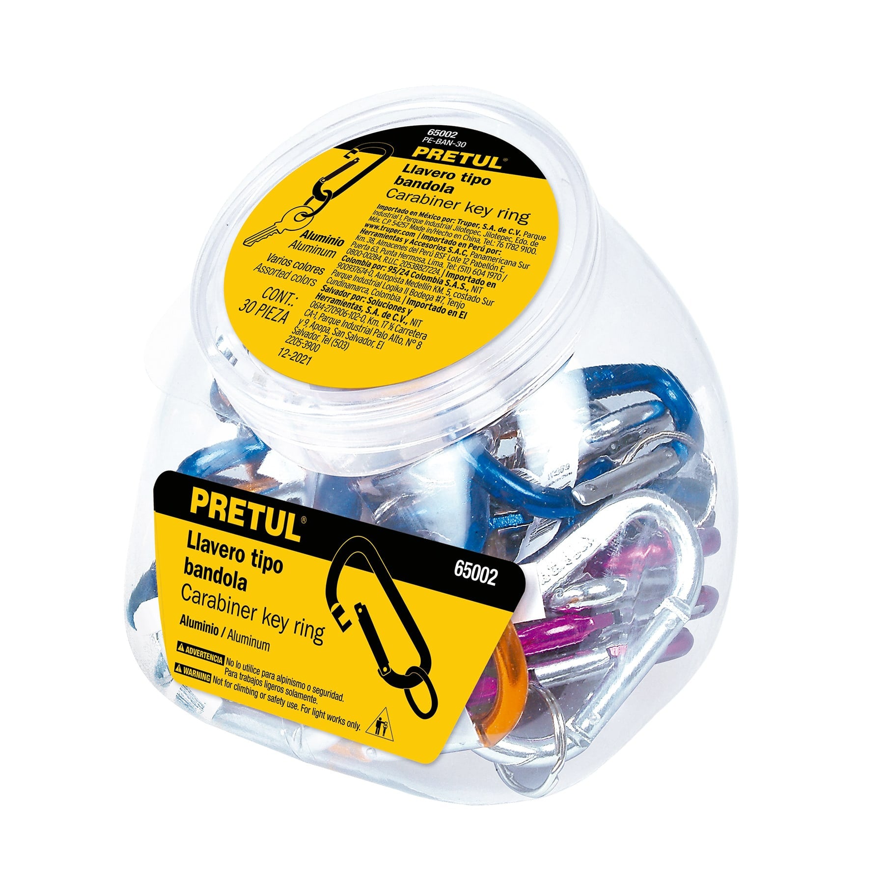 Pieza de llavero tipo bandola en pecera con 30 pzas PRETUL