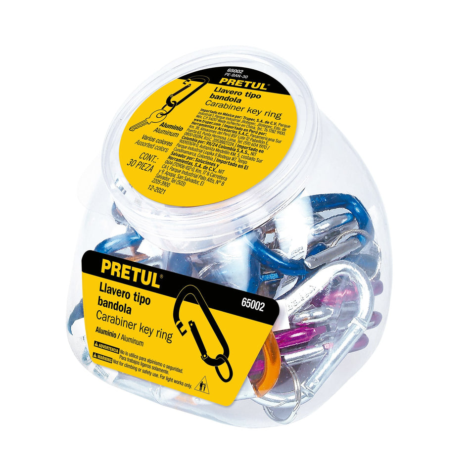 Pieza de llavero tipo bandola en pecera con 30 pzas PRETUL