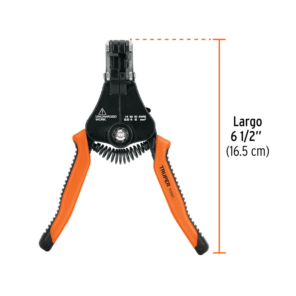 Pinza 6.5' pela cables automática, 14 a 10 AWG, TRUPER