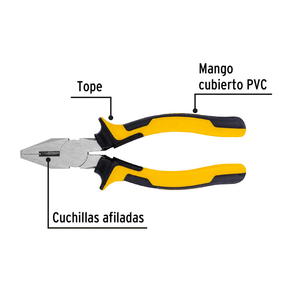 Pinza para electricista 6' mango Comfort Grip, Pretul 6'