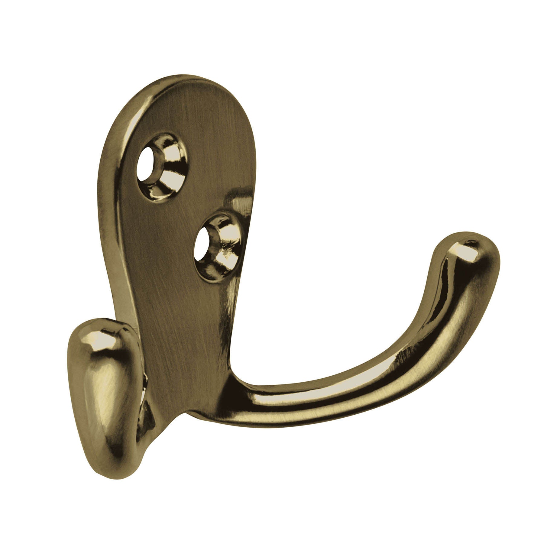 Gancho doble tipo perchero laton antiguo HERMEX