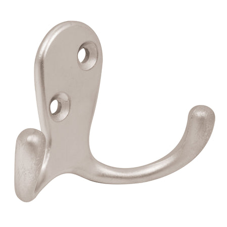 Gancho doble tipo perchero HERMEX satinado