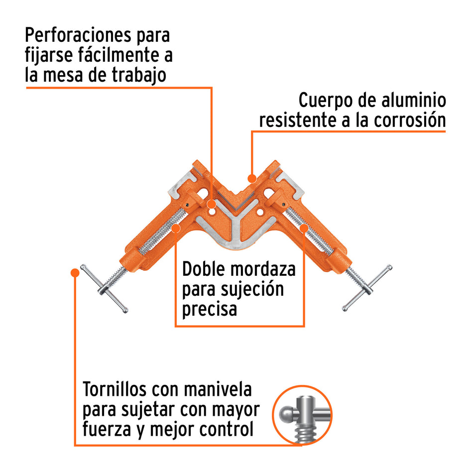 Prensa esquinera profesional 4-1/2', Truper