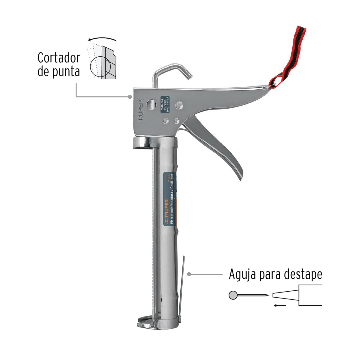 Pistola calafateadora con cremallera, TRUPER