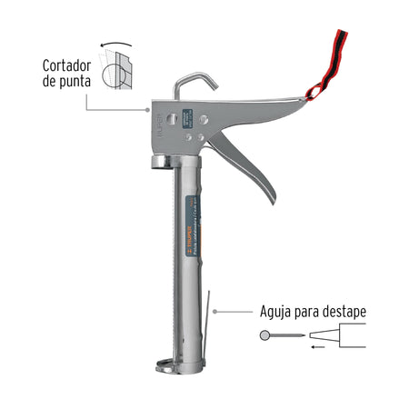 Pistola calafateadora con cremallera, TRUPER
