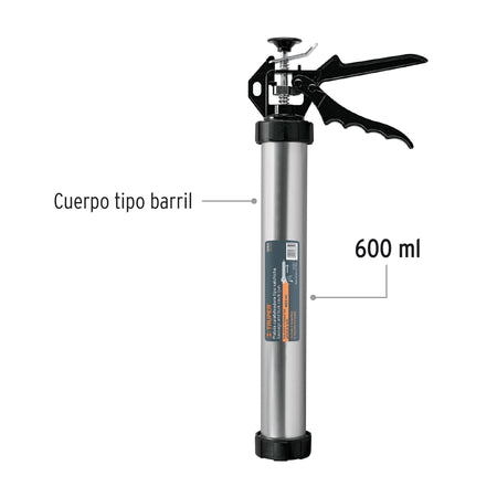Pistola calafateadora para salchicha de 600 ml, TRUPER