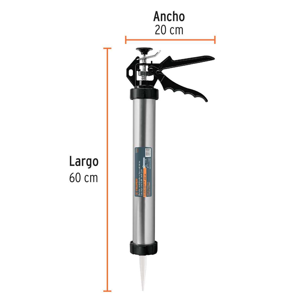Pistola calafateadora para salchicha de 600 ml, TRUPER