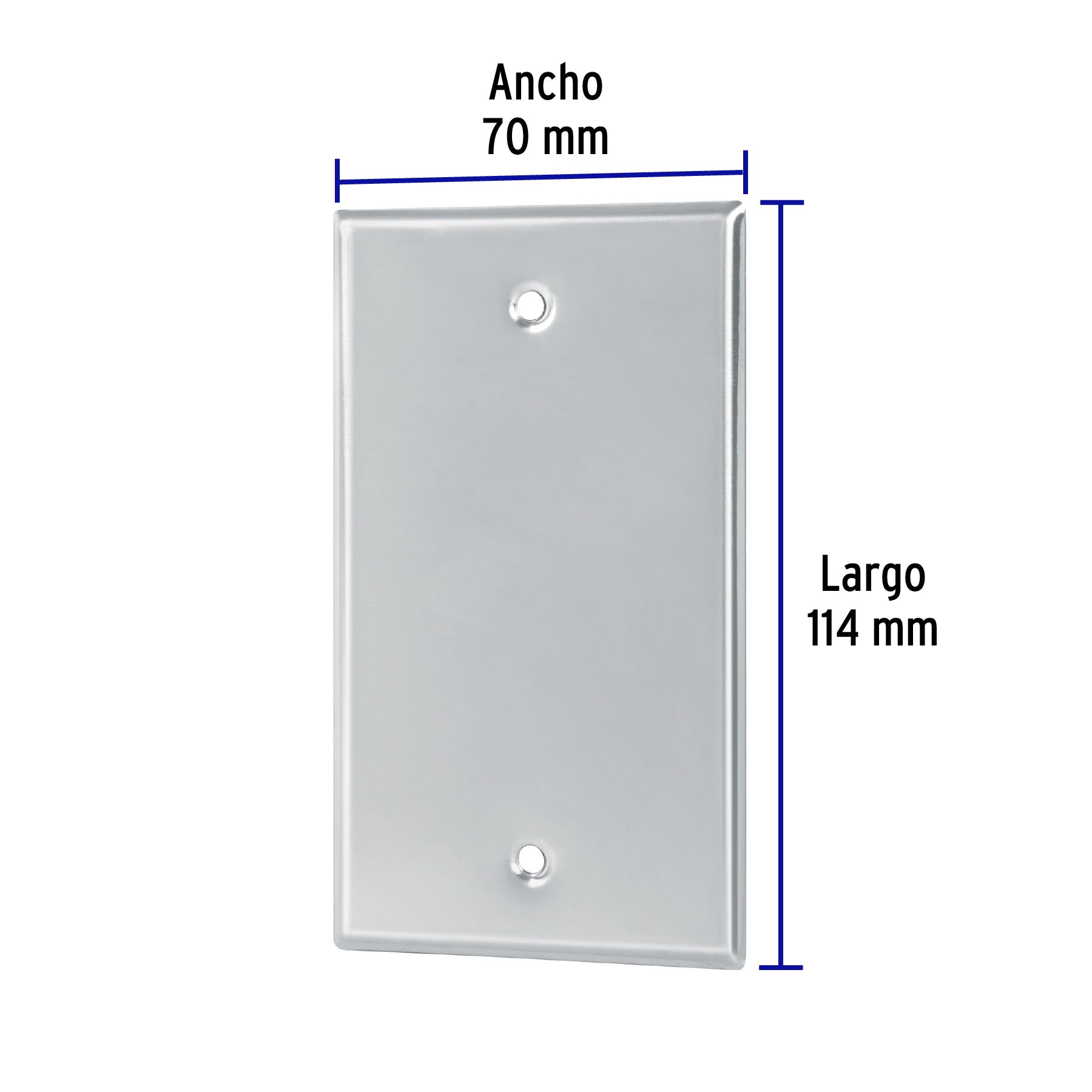 Placa de Acero Inoxidable ciega Linea Standard