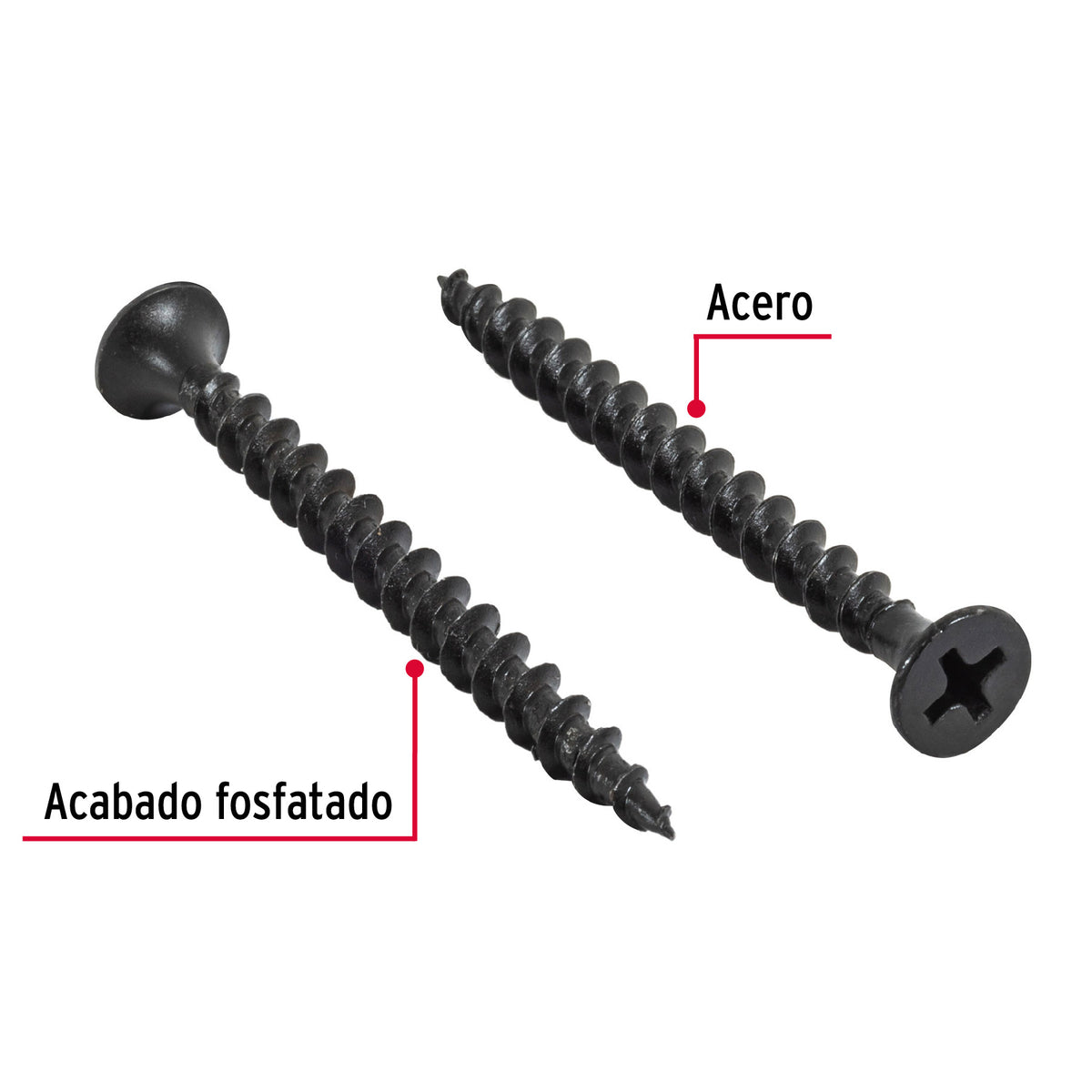 Blíster con 10 pijas multiusos, #8 x 2' , FIERO