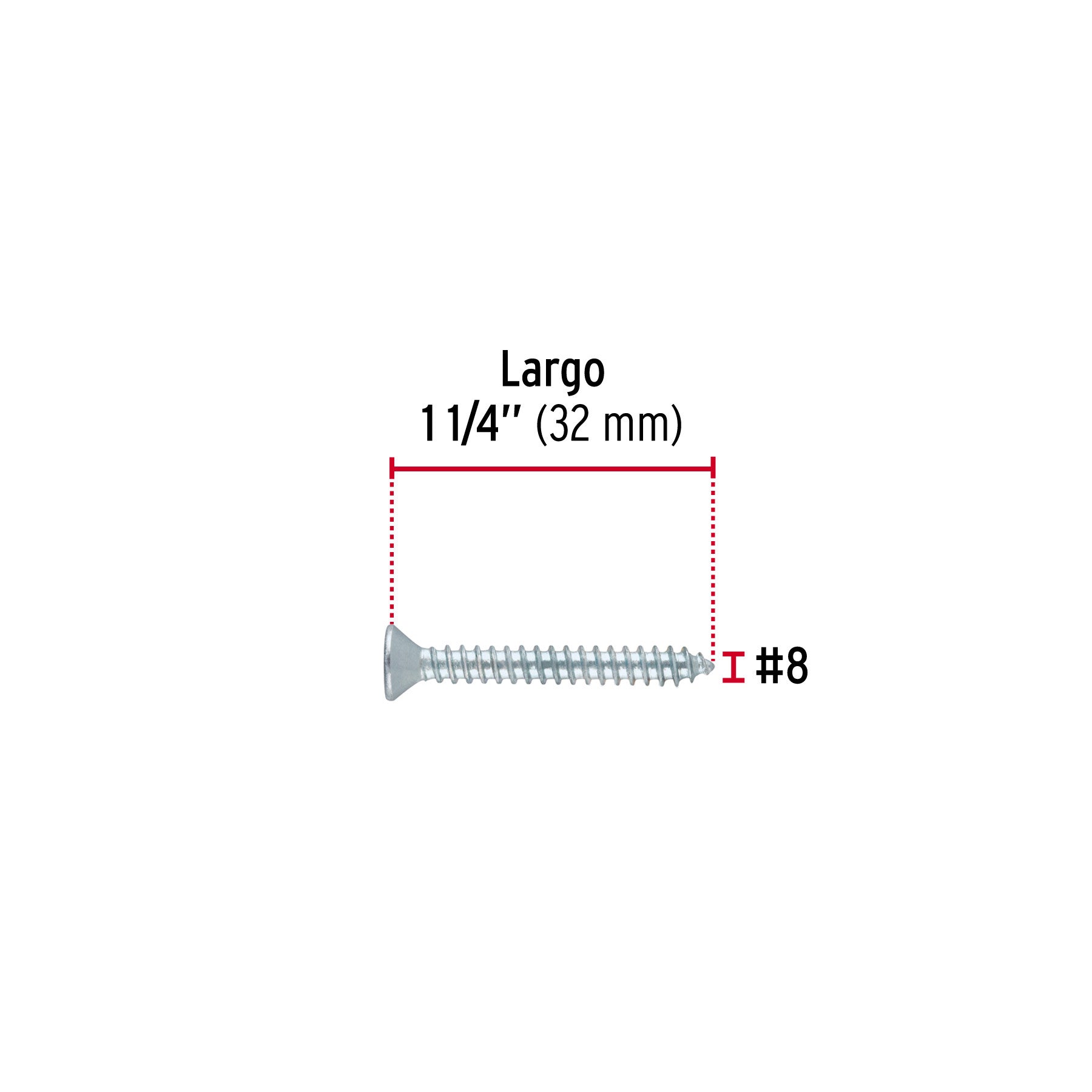 Pijas para lamina cabeza plana FIERO Pijas para lamina cabeza plana #8 x 1" — Bolsa 200 pzas