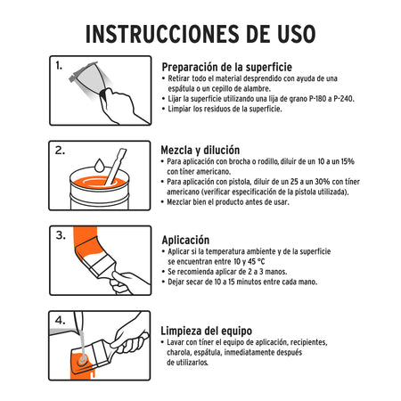 Pintura esmalte para rotular, naranja, cubeta 19 L, TRUPER