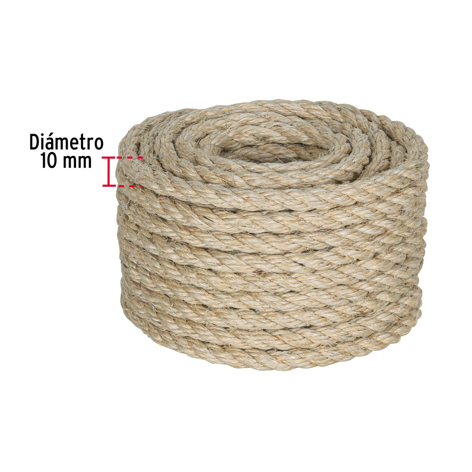 Piola de Sisal (henequén) de 10 mm x 15 m natural, FIERO