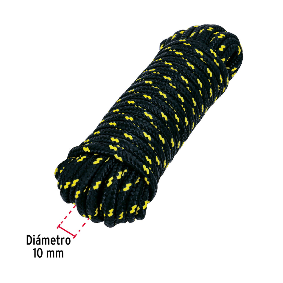 Piola de polipropileno trenzada de 10mm x 15m en madeja