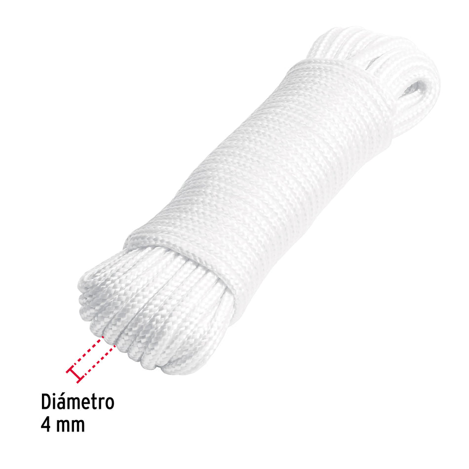 Piola de poliester diamante de 4mmx15m blanca madeja FIERO