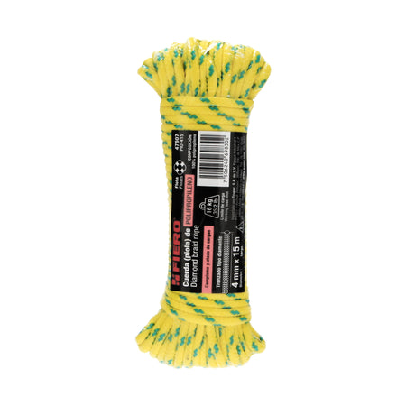 Piola de polipropileno trenzada de 4mm x 15m en madeja