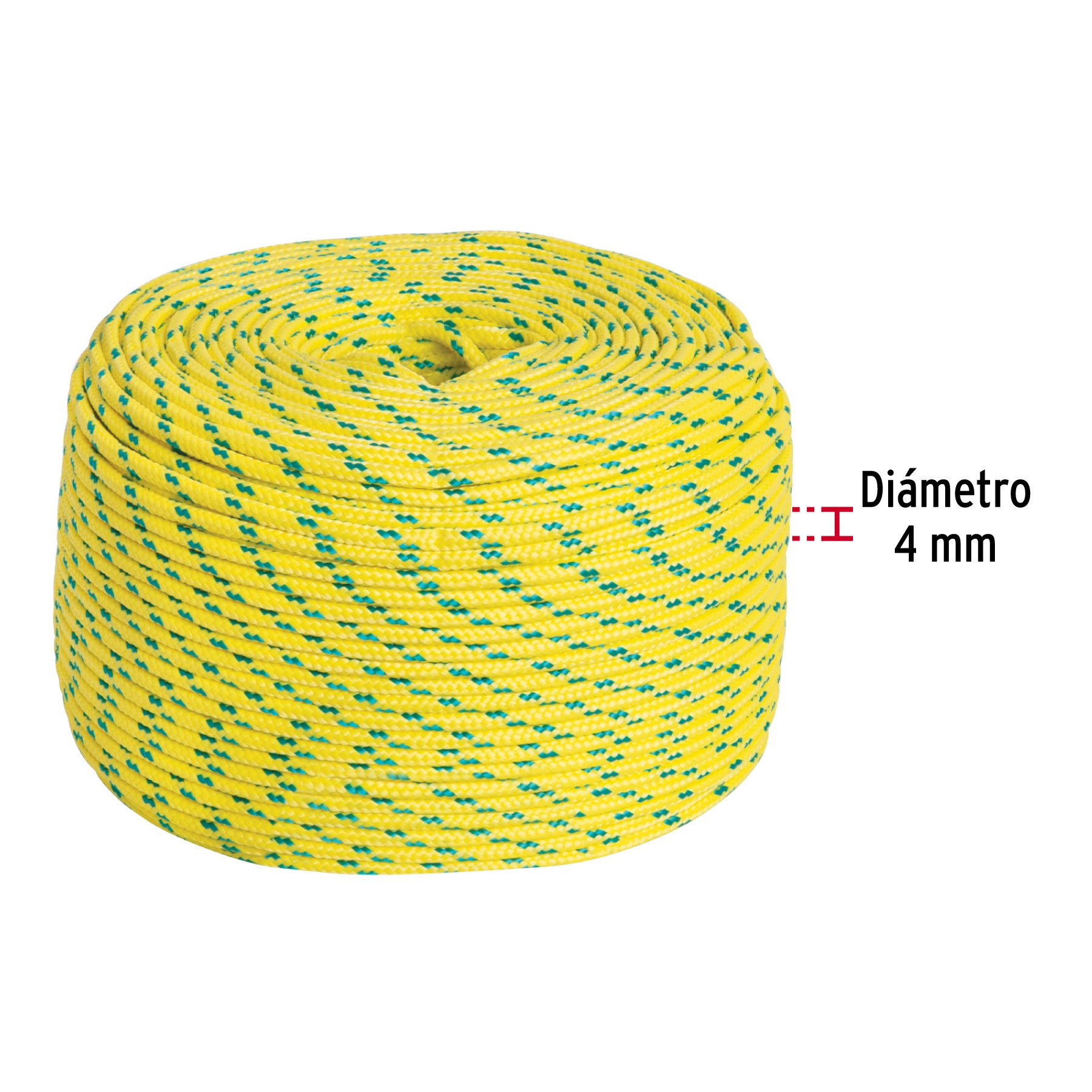 Piola de Polipropileno trenzada, multicolor, 4mm, 1 Kg