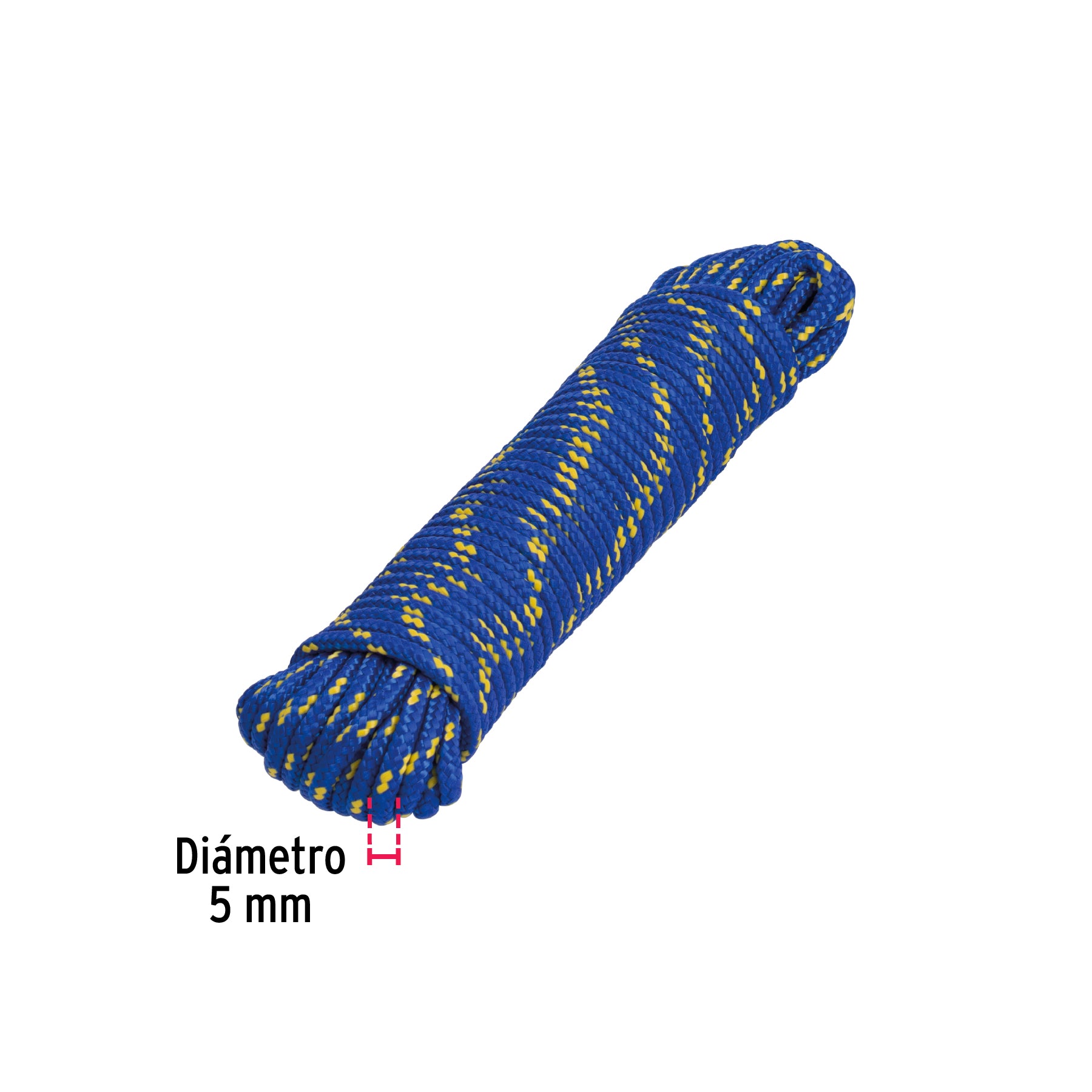 Piola de polipropileno trenzada de 5mm x 15m en madeja