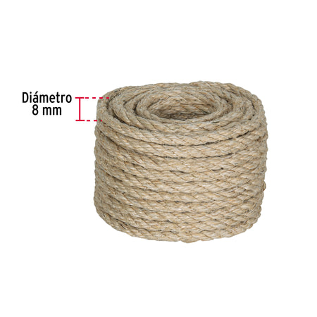Piola de Sisal (henequén) de 8 mm x 15 m natural, FIERO