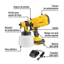Pistola para pintar 20V 1 bateria 2Ah PRETUL
